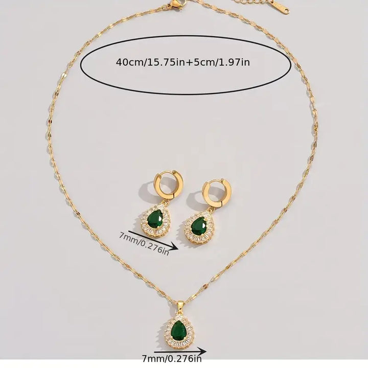 Conjunto de joias Rheya Lysandelle | Ouro