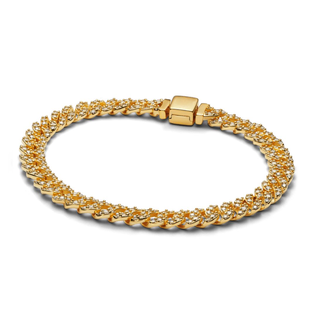 Pulseira Cubana em Moissanita