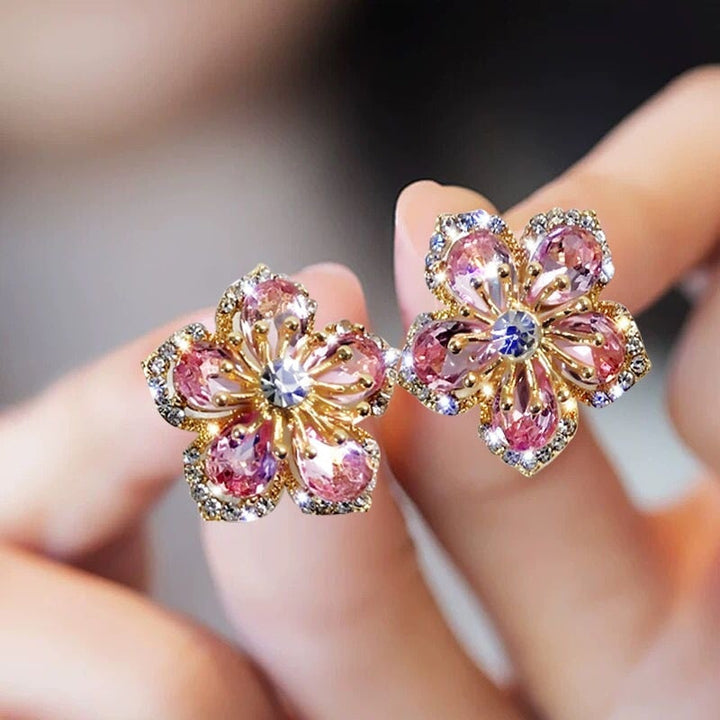 Brincos de zircônia multicolorida em prata