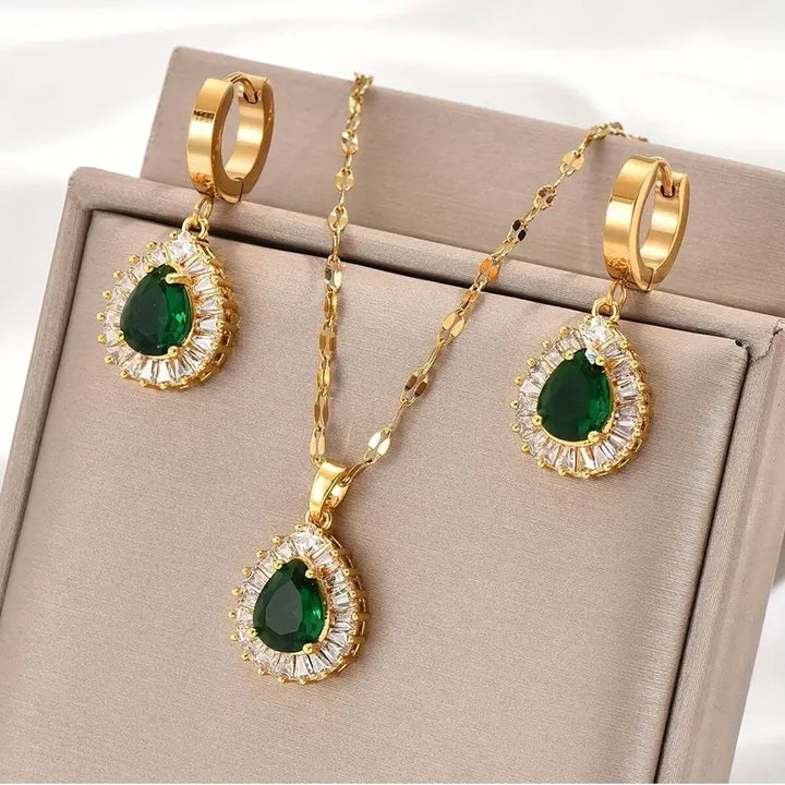 Conjunto de joias Rheya Lysandelle | Ouro