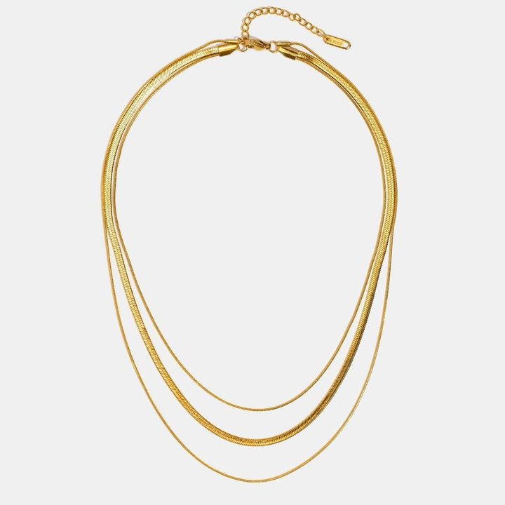 Colar de ouro de múltiplas camadas